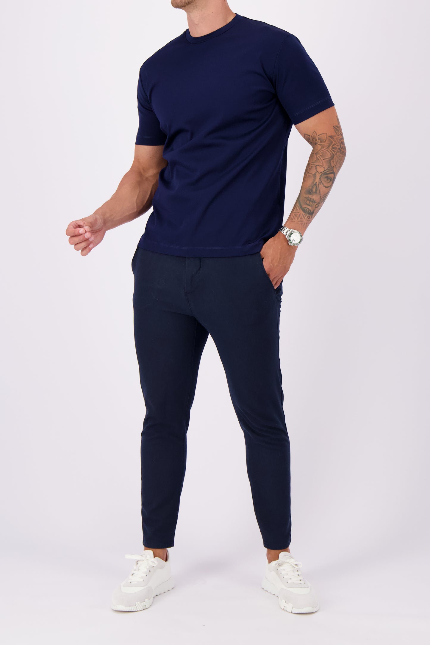 MERCERISED T-SHIRT BLUE