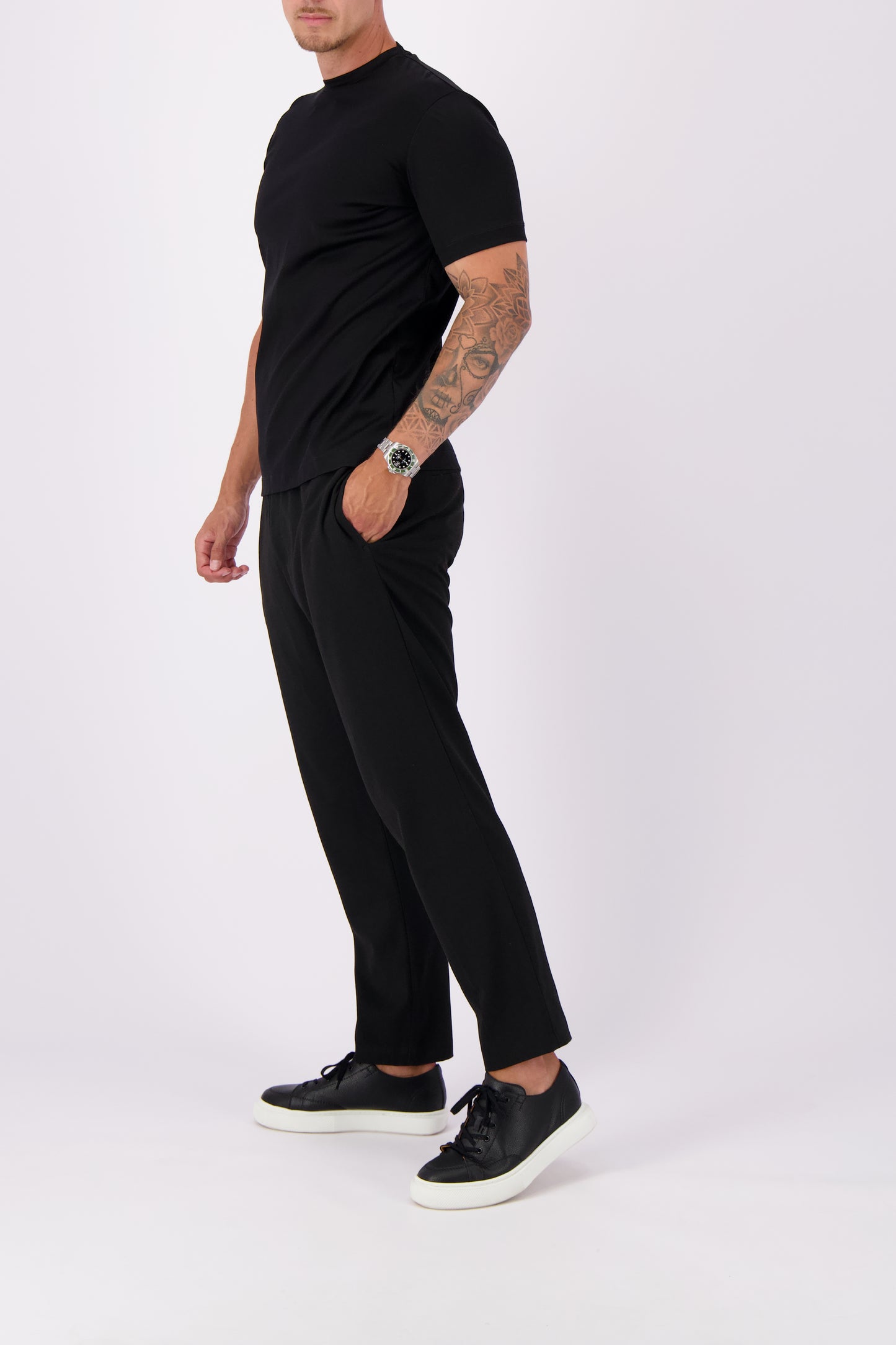 MERCERISED T-SHIRT BLACK