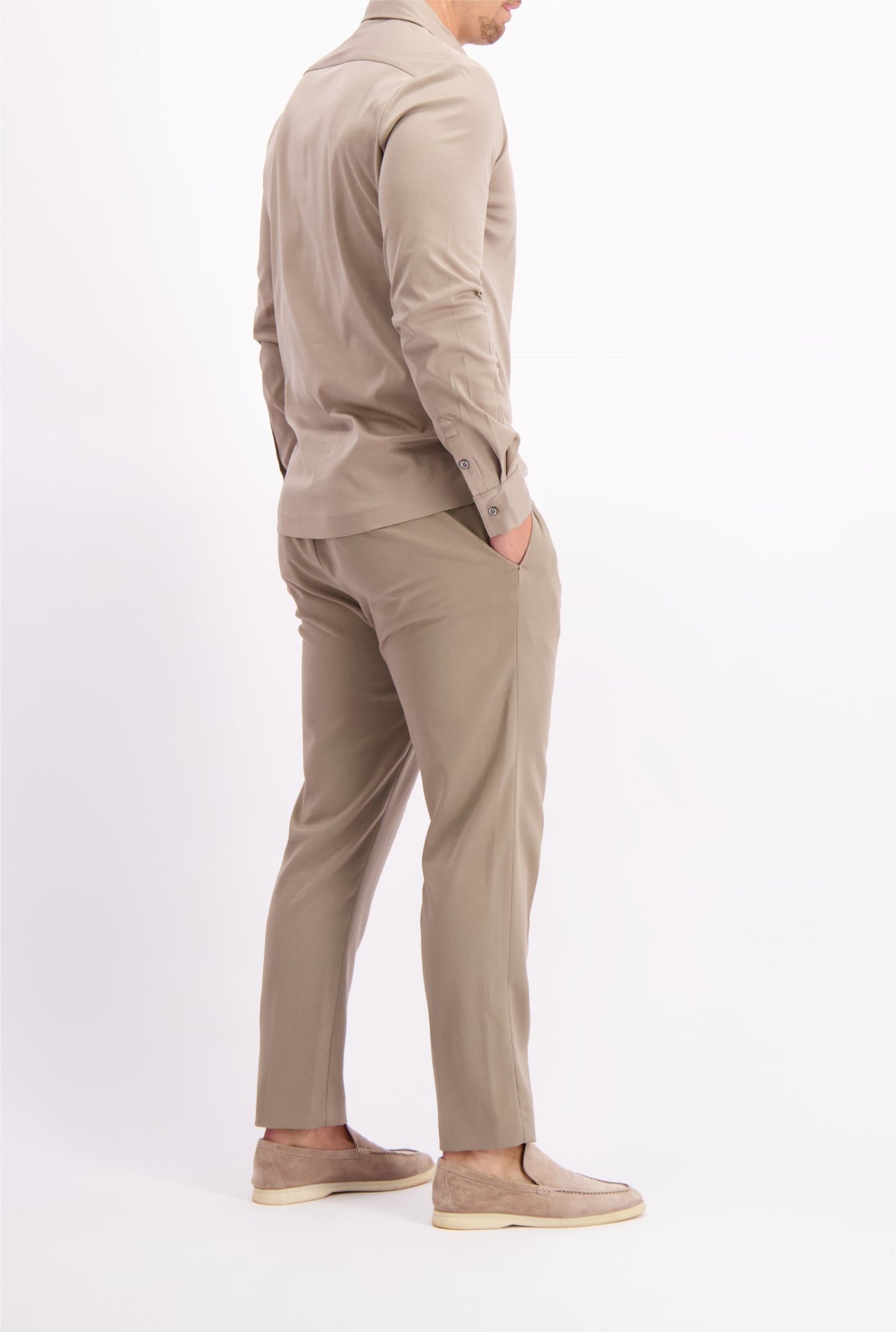 MERCERISED SHIRT TAUPE