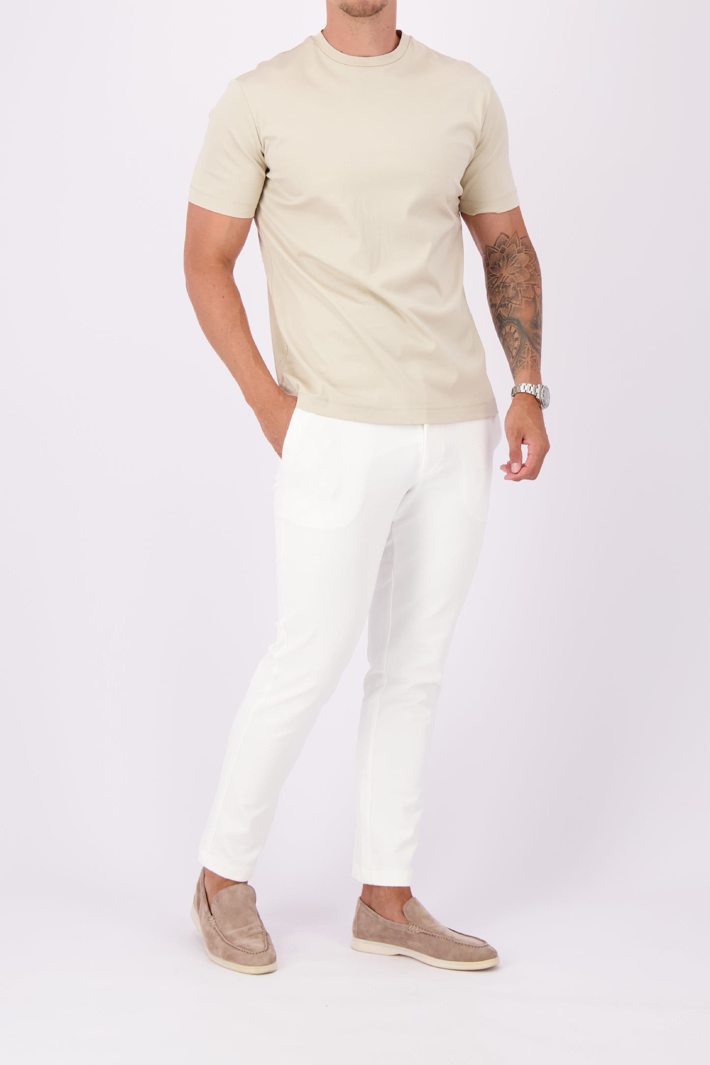 MERCERISED T-SHIRT SAND