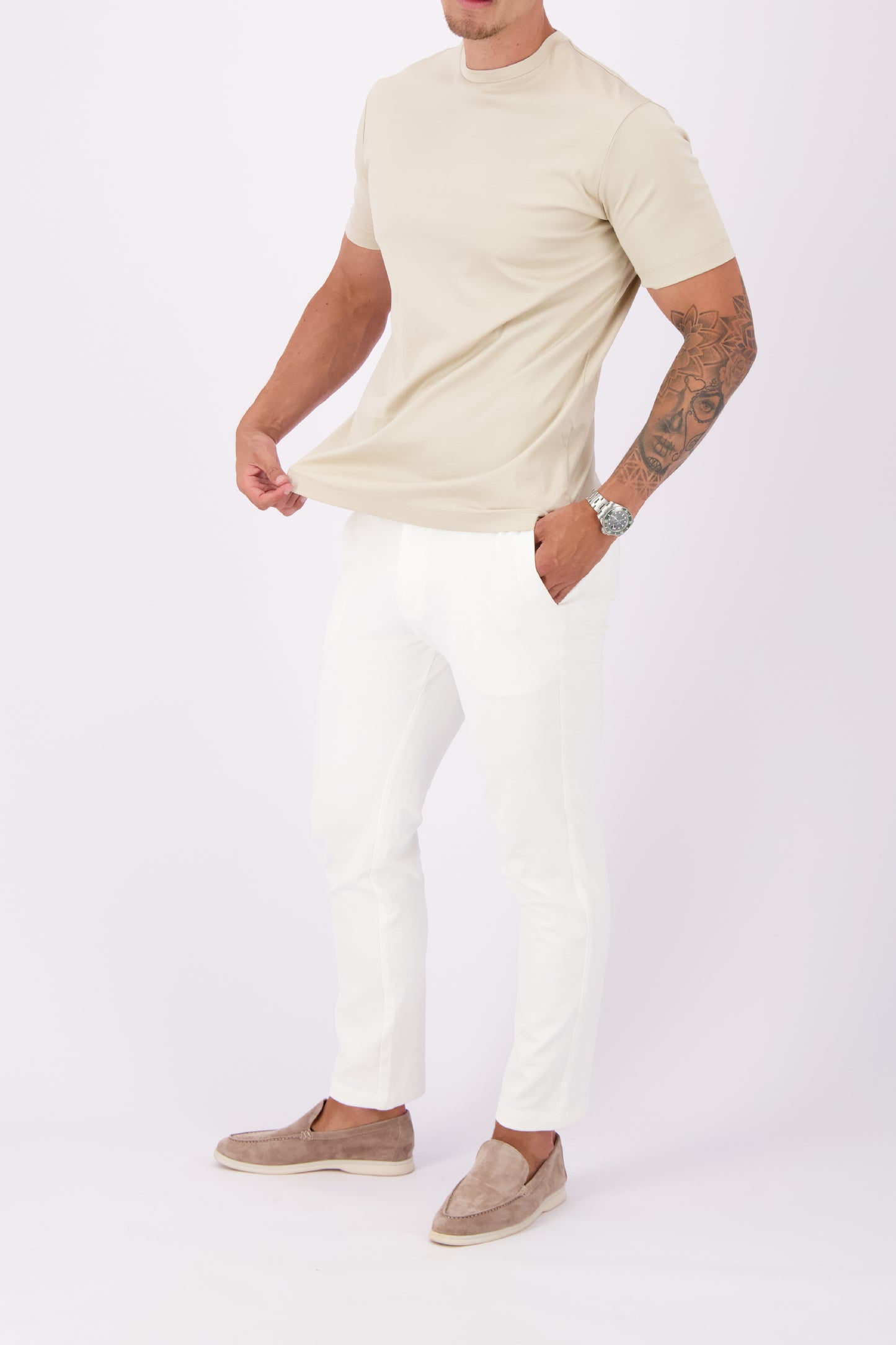 MERCERISED T-SHIRT SAND