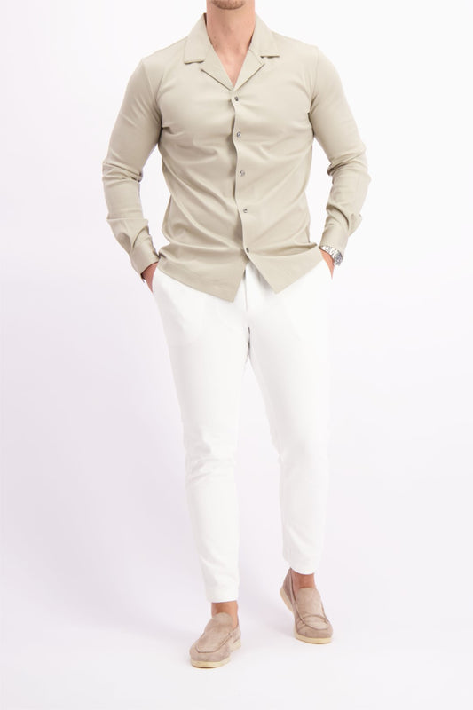 MERCERISED CUBAN SHIRT BEIGE