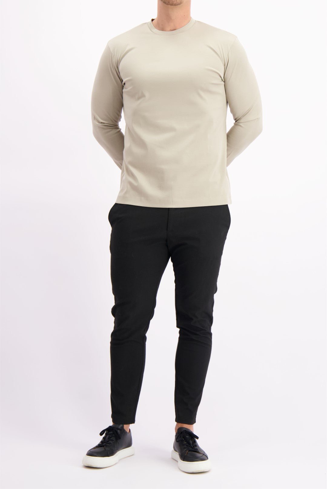 MERCERISED T-SHIRT L/S BEIGE