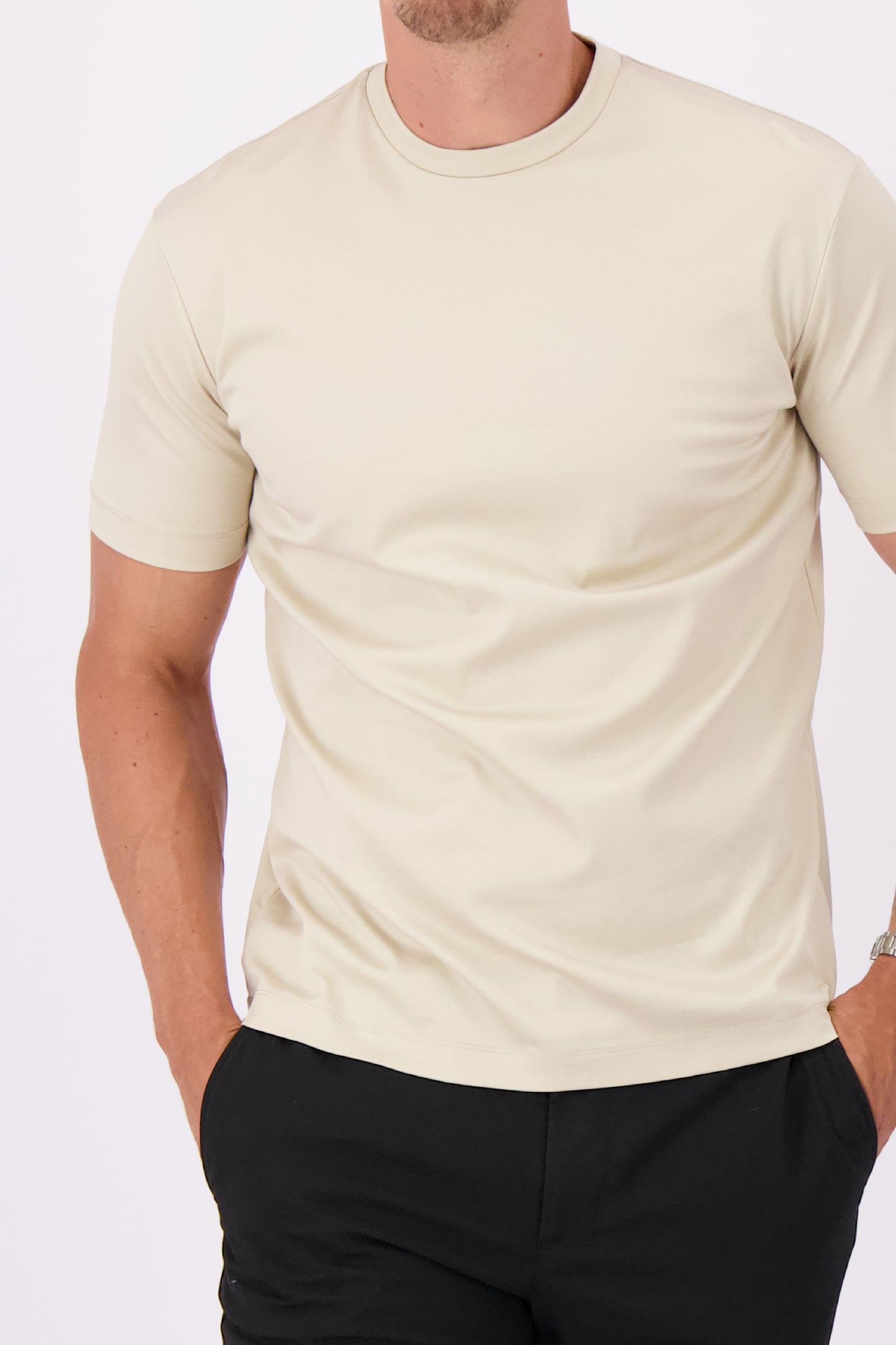 MERCERISED T-SHIRT SAND