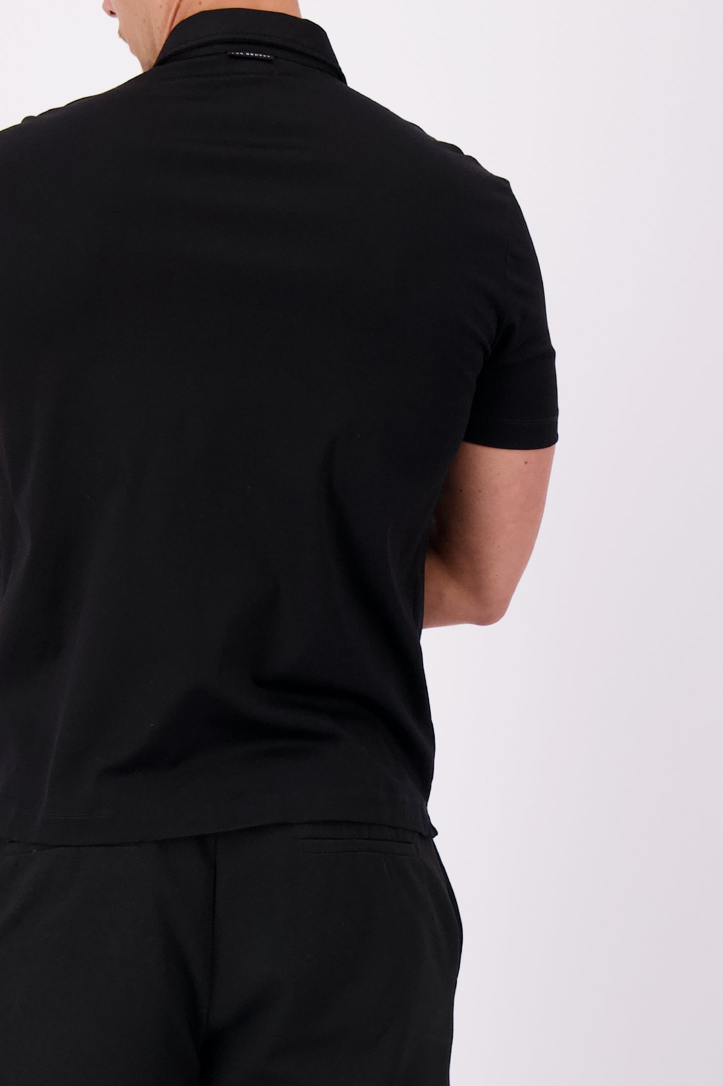 MERCERISED POLO BLACK